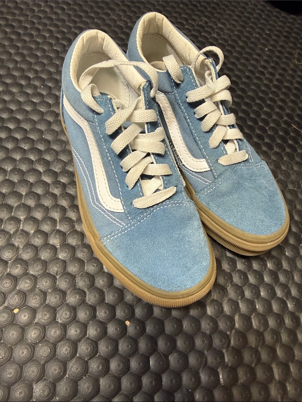 Kid’s Casual Suede Skate Sneakers in Light Blue and WhiteVans old skool 2.5